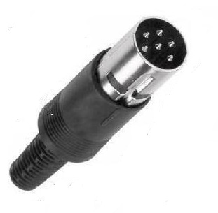 Conector Din6 macho 60°