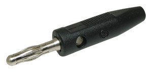 Banana 4mm macho negra 16A 230V