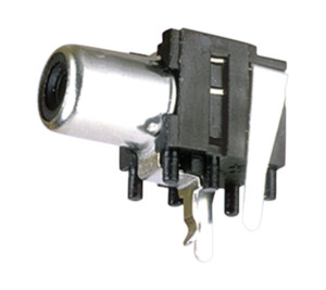 Conector RCA hembra acodada CI negra